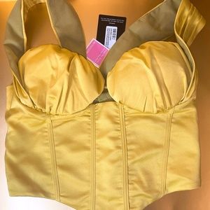 Chartreuse Satin corset